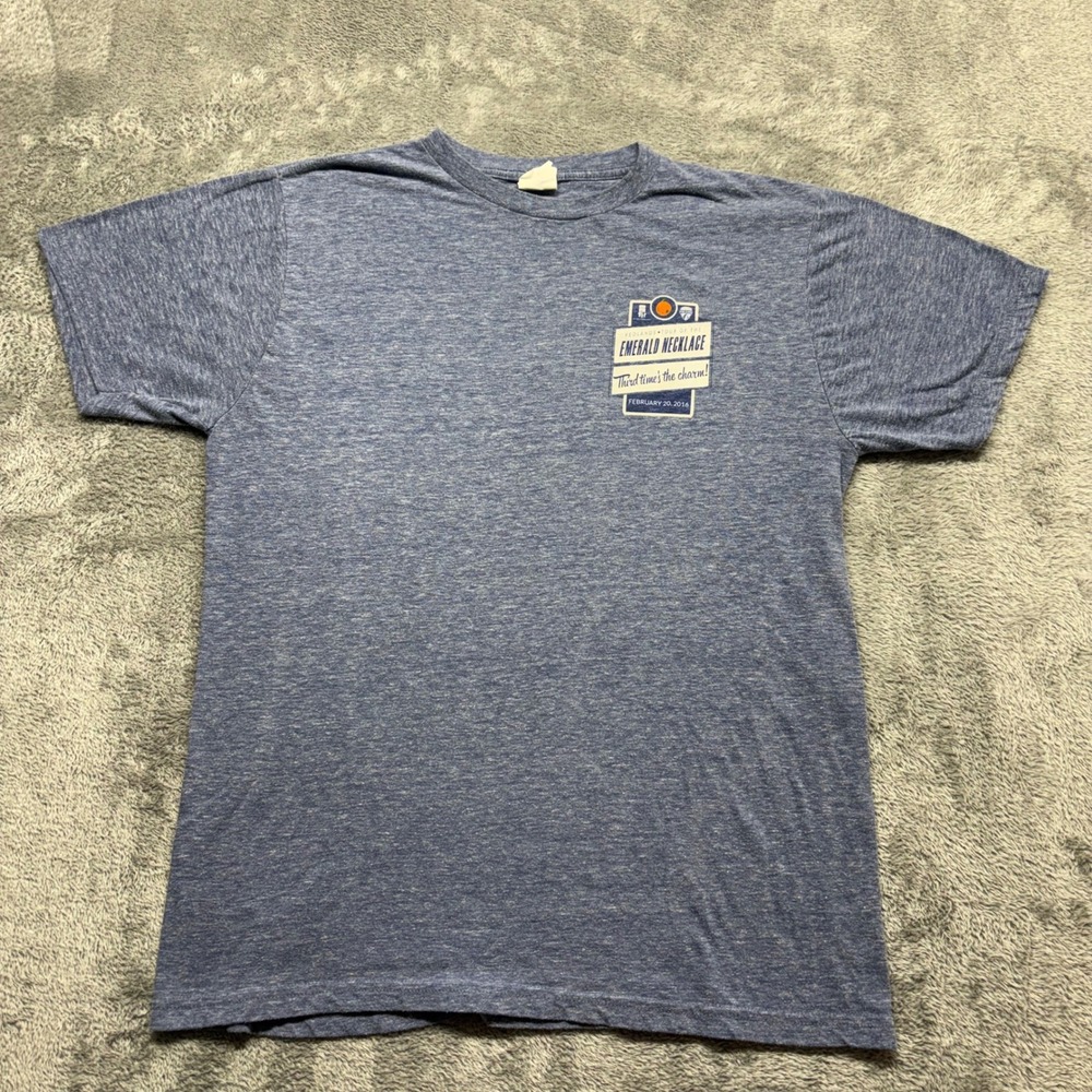 Bay Island T-Shirt Mens Large Blue  Redlands Tour Emerald Necklace Biking 2016